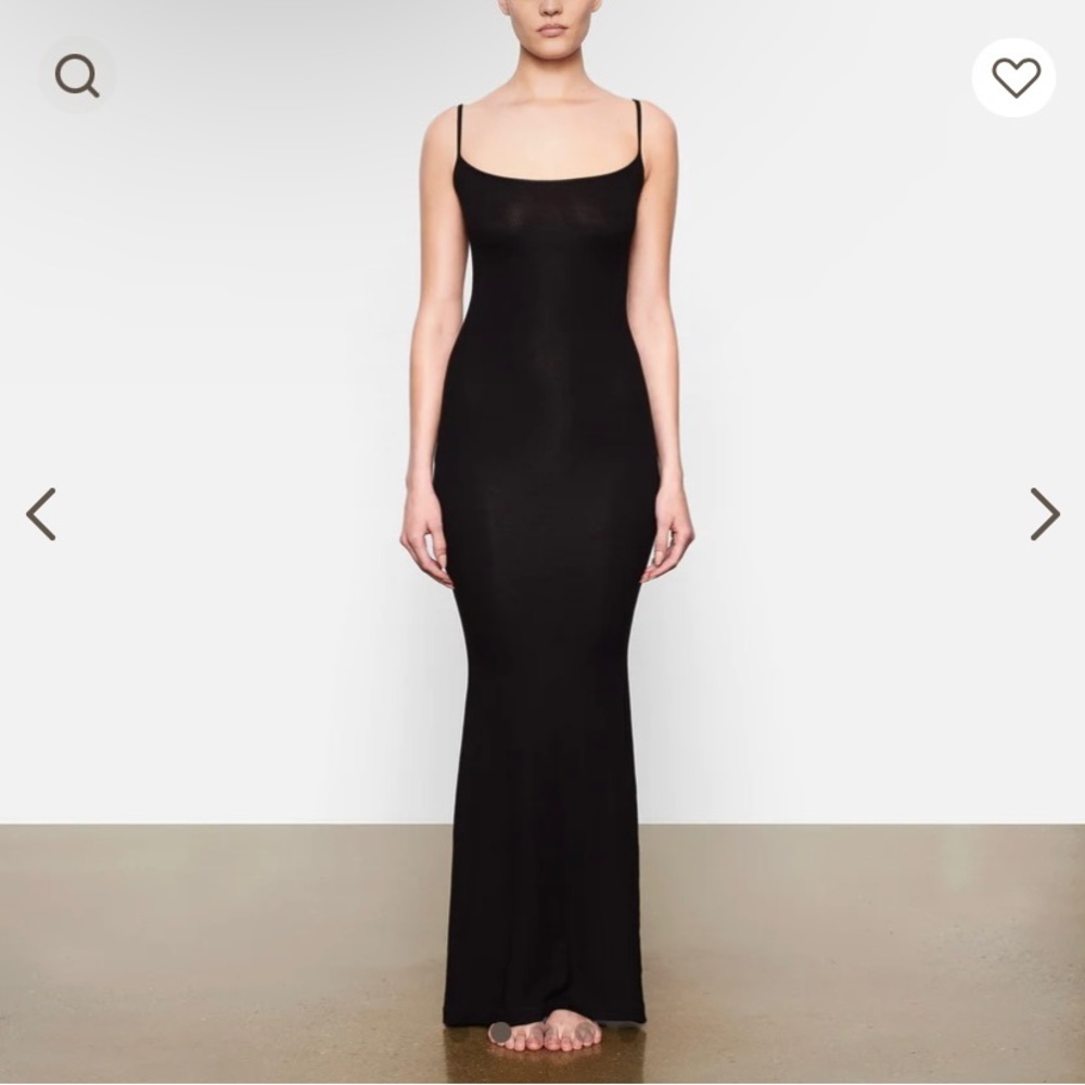 SKIMS Black Maxi Dress